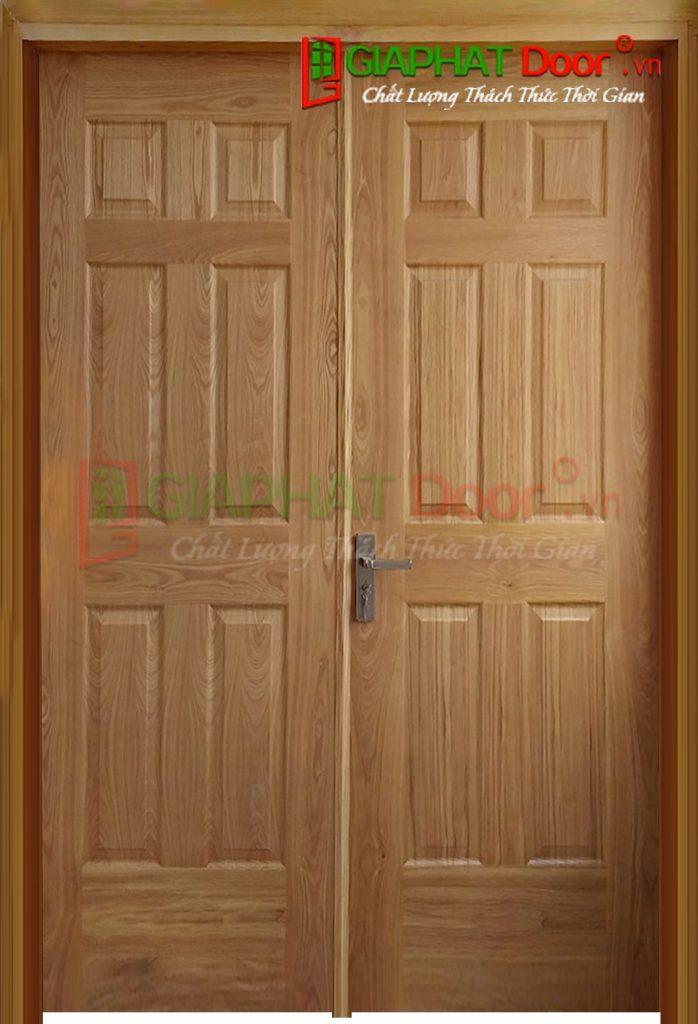 Cửa Gỗ Công Nghiệp HDF Veneer 2 canh 12A-ash