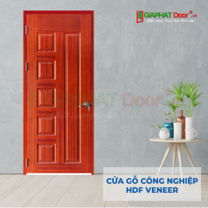 Cửa Gỗ Công Nghiệp HDF Veneer 6A Cam xe