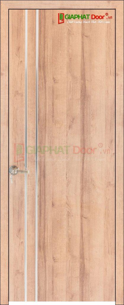 Cửa gỗ công nghiệp MDF Melamine P1R2 inox Cửa gỗ công nghiệp MDF Melamine P1R2 inox
