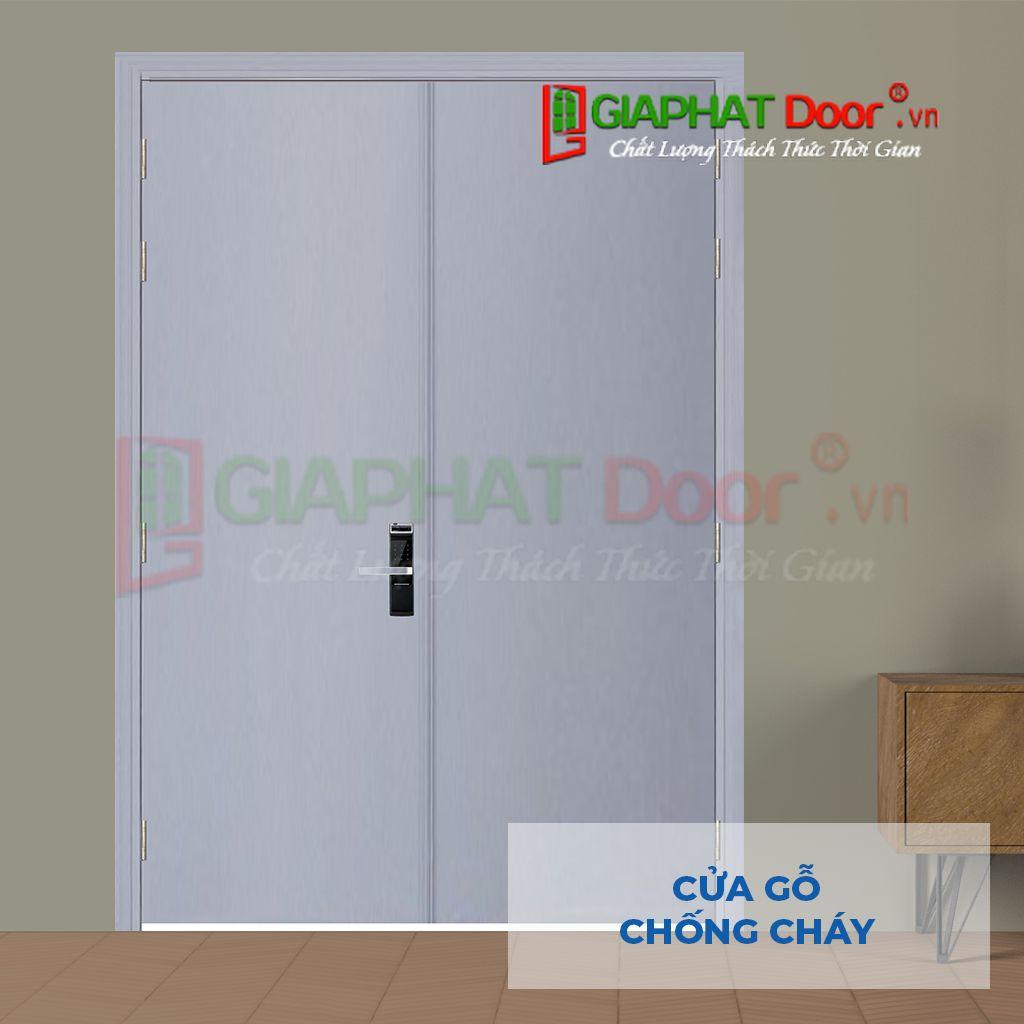 Cua go chong chay 2P son xam.png-GCC