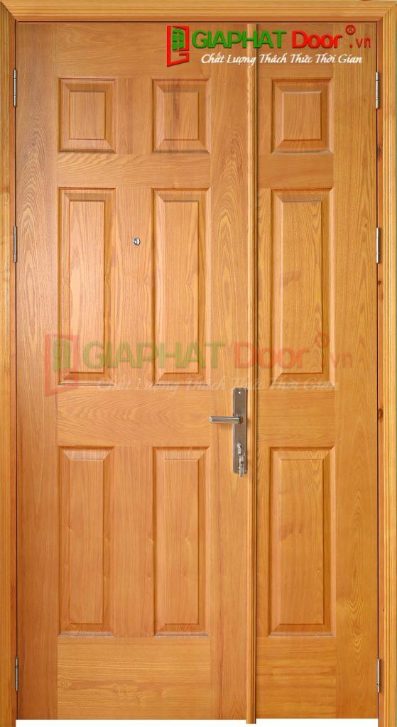 Cửa Gỗ Công Nghiệp HDF Veneer 9A soi me bong con