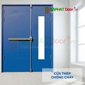 Cửa Thép Chống Cháy 2P1G1 thanh thoat hiem doi