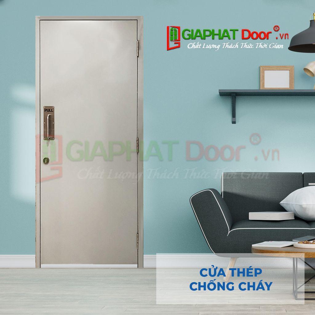 Hình ảnh cửa thép chống cháy màu xám