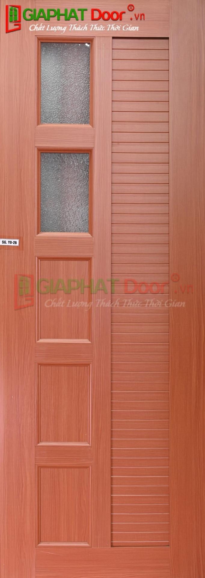Cửa Nhựa Đài Loan GPD NG-Y26, Cửa nhựa cao cấp, cửa nhựa Đài Loan, Cửa nhựa vân gỗ, cửa nhựa giả gỗ, Cửa nhà vệ sinh, Cửa phòng tắm, Cửa thông phòng, cửa giá rẻ