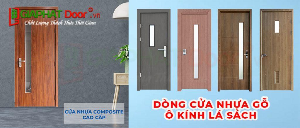 Dòng cửa nhựa gỗ ngăn cháy ô kính kết hợp với lá sách