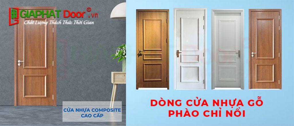 Cửa nhựa gỗ cháy chậm phào chỉ nổi