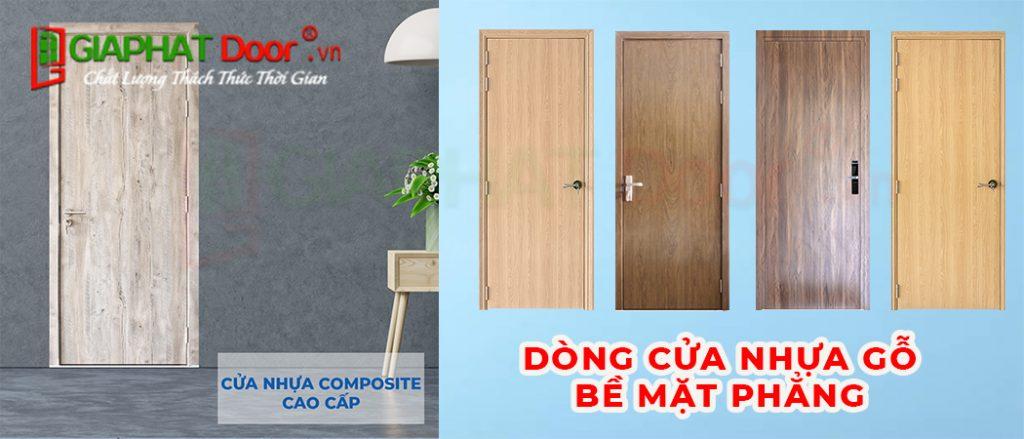 Cửa nhựa gỗ cháy chậm có bề mặt phẳng