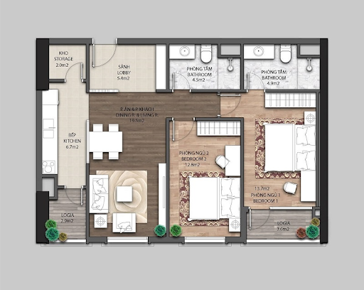 Hóa giải phong thủy 2 cửa phòng ngủ đối diện nhau Tránh đặt giường ngủ đối diện cửa phòng tắm, nhà vệ sinh