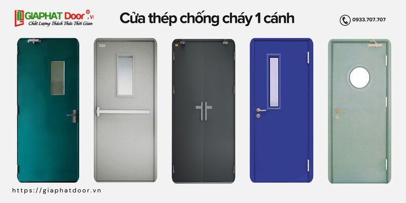 Mẫu cửa thép chống cháy 1 cánh nhỏ cho căn hộ, nhà chung cư