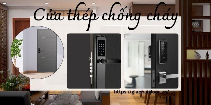 Mẫu cửa thép chống cháy có phụ kiện cao cấp được phân phối bởi Gia Phát Door