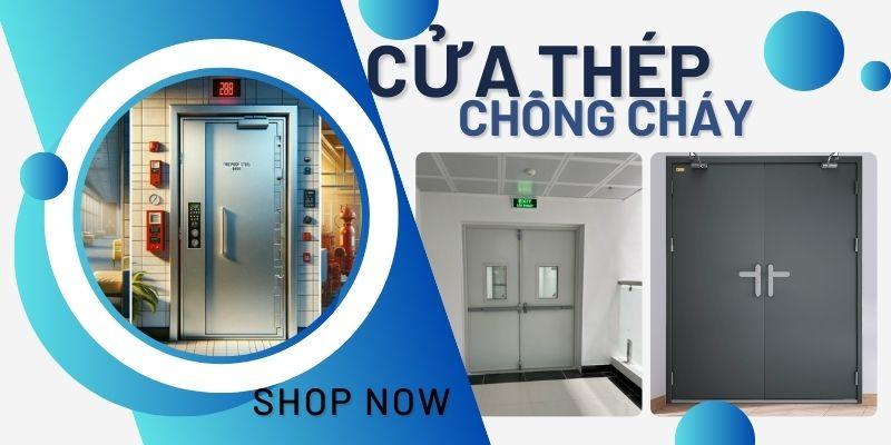 Mẫu cửa thép chống cháy được ứng dụng cho kho chứa, nhà máy