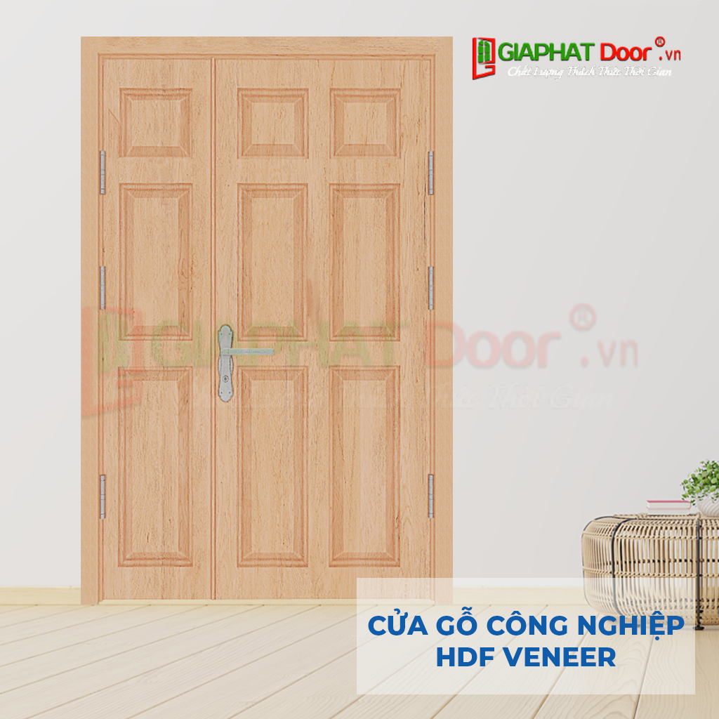 Cửa gỗ công nghiệp HDF Veneer giá rẻ Cửa gỗ công nghiệp HDF Veneer giá rẻ