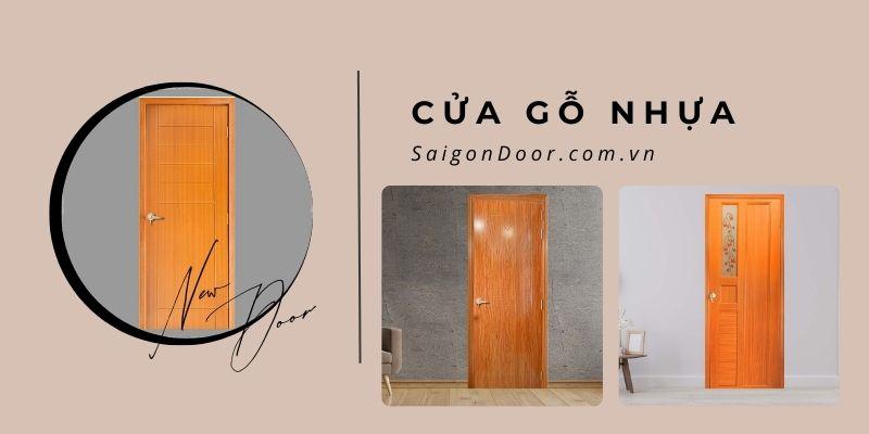Cửa gỗ nhựa sơn PU màu cam
