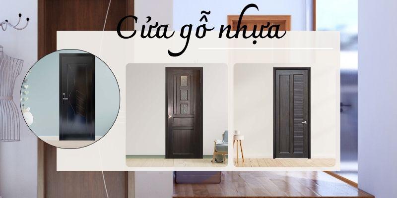 Cửa gỗ nhựa sơn PU màu đen