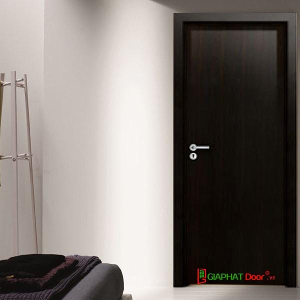 mẫu cửa gỗ phòng ngủ đẹp phủ MDF Melamine màu đen sang trọng