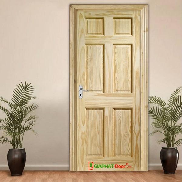 Mẫu cửa gỗ chất liệu gỗ tự nhiên đẹp cho phòng ngủ