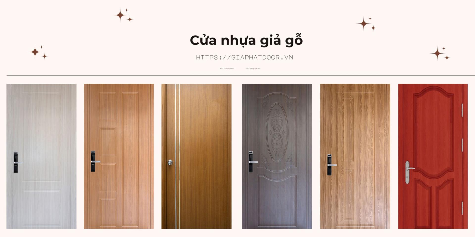 Cửa nhựa giả gỗ có bề mặt được phủ film nhựa cao cấp