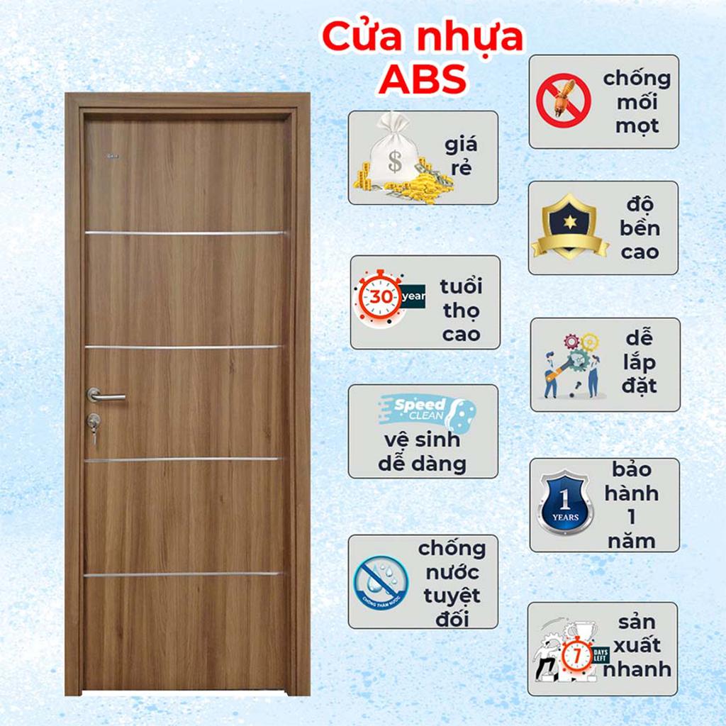 Cửa nhựa giả gỗ có chất liệu ABS Hàn Quốc