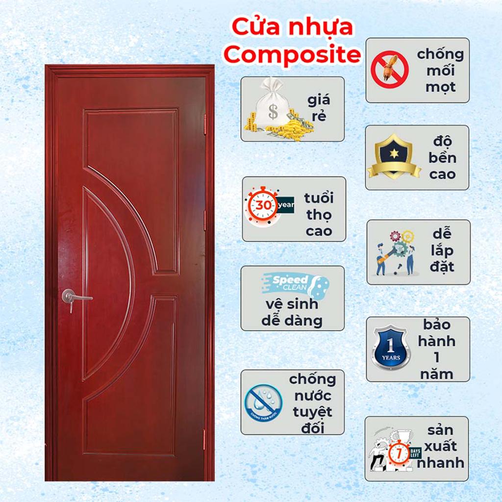 Cửa nhựa giả gỗ có chất liệu composite