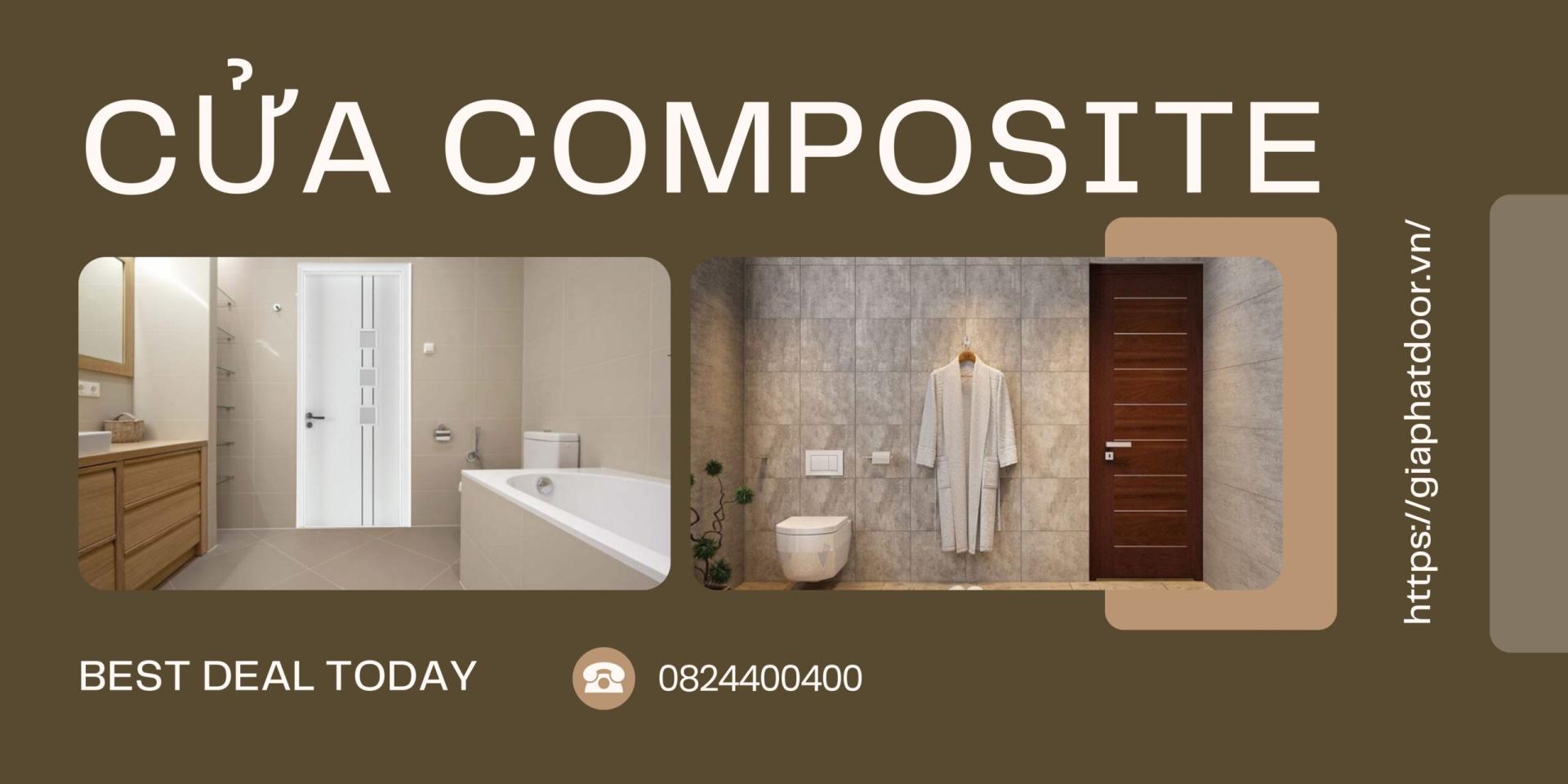Cửa nhựa gỗ composite được xem là giải pháp hoàn hảo cho cửa WC