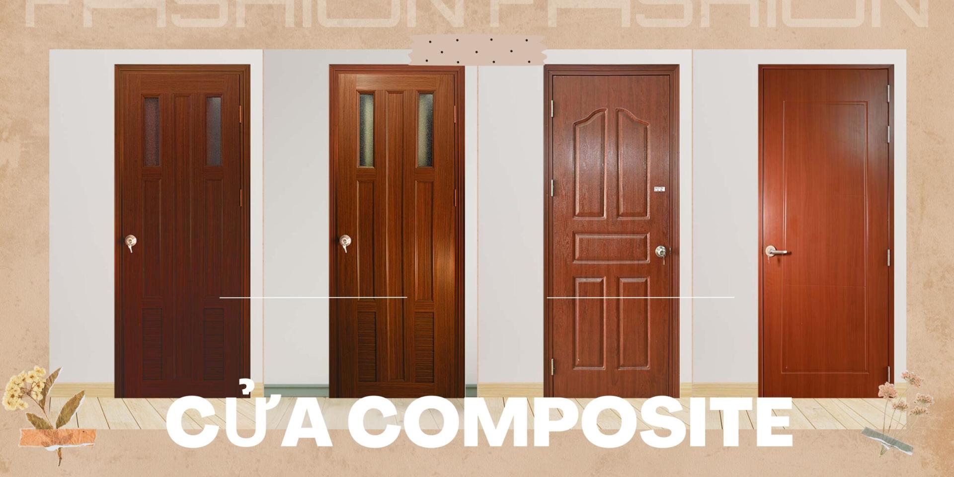 Cửa nhựa gỗ composite màu nâu