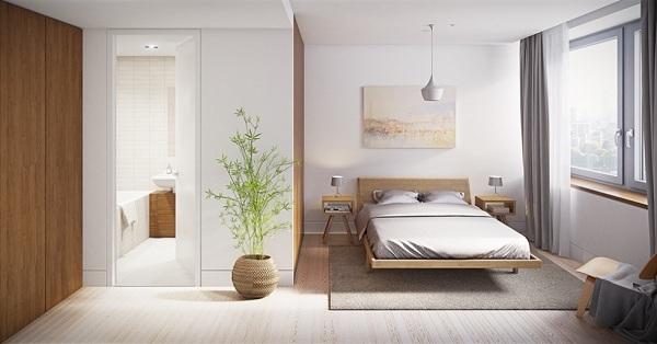 Cửa phòng ngủ thẳng với cửa nhà vệ sinh được cho là không hợp phong thủy, ảnh hưởng xấu đến vượng khí