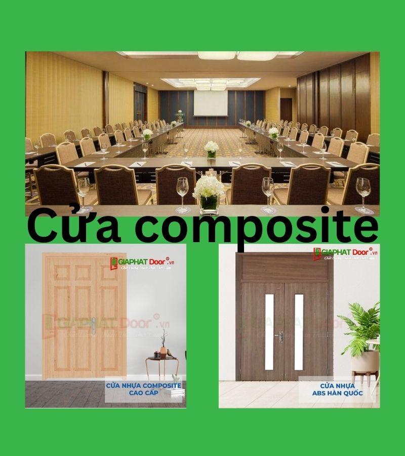Mẫu cửa gỗ nhựa composite 2 cánh cho phòng họp/ hội trường