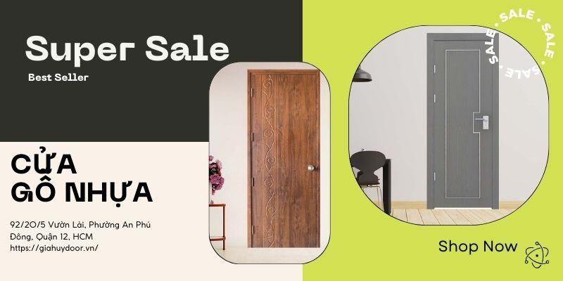Mẫu cửa gỗ nhựa khóa cơ được sản xuất và phân phối với Gia Phát Door