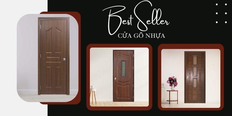 Mẫu cửa gỗ nhựa sơn PU màu óc chó