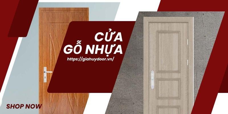 Mẫu cửa gỗ nhựa Trà Vinh có khóa được làm từ chất liệu hợp kim