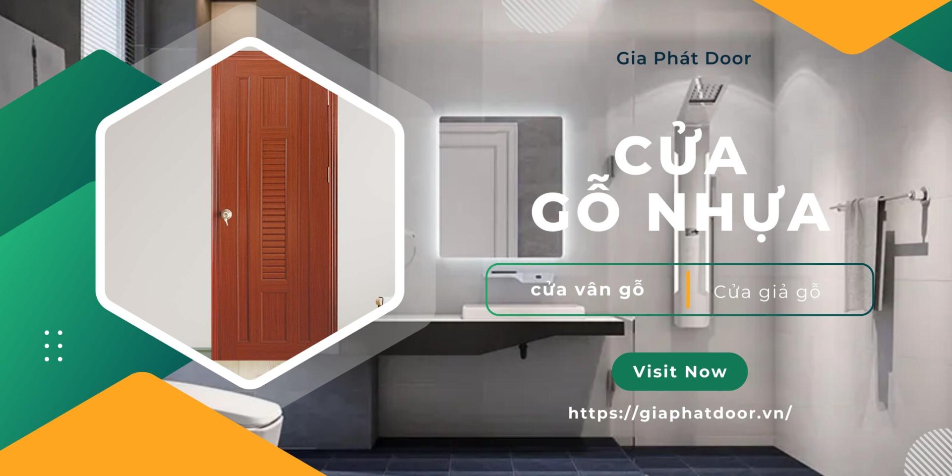 Mẫu cửa nhựa composite được ứng dụng làm cửa nhà vệ sinh trên thực tế