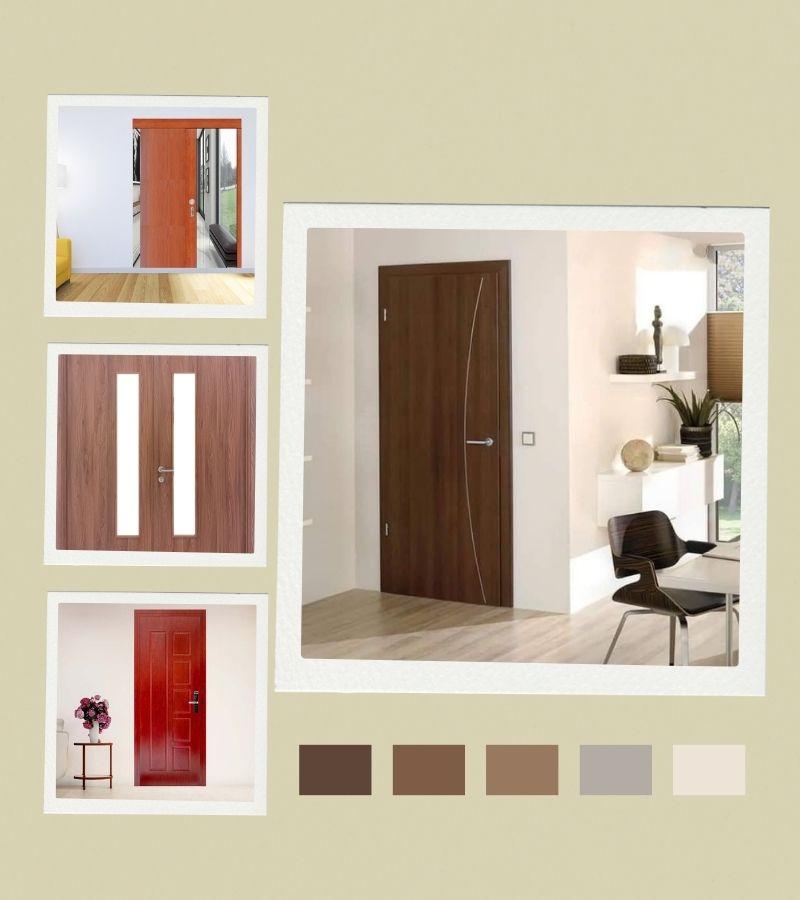 Mẫu cửa nhựa giả gỗ Bạc Liêu với màu sắc y hệt gỗ thật