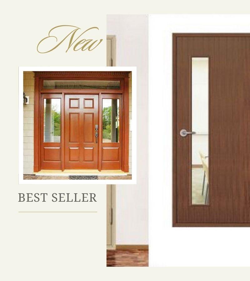 Mẫu cửa nhựa lõi thép vân gỗ nổi bật với độ bền cao