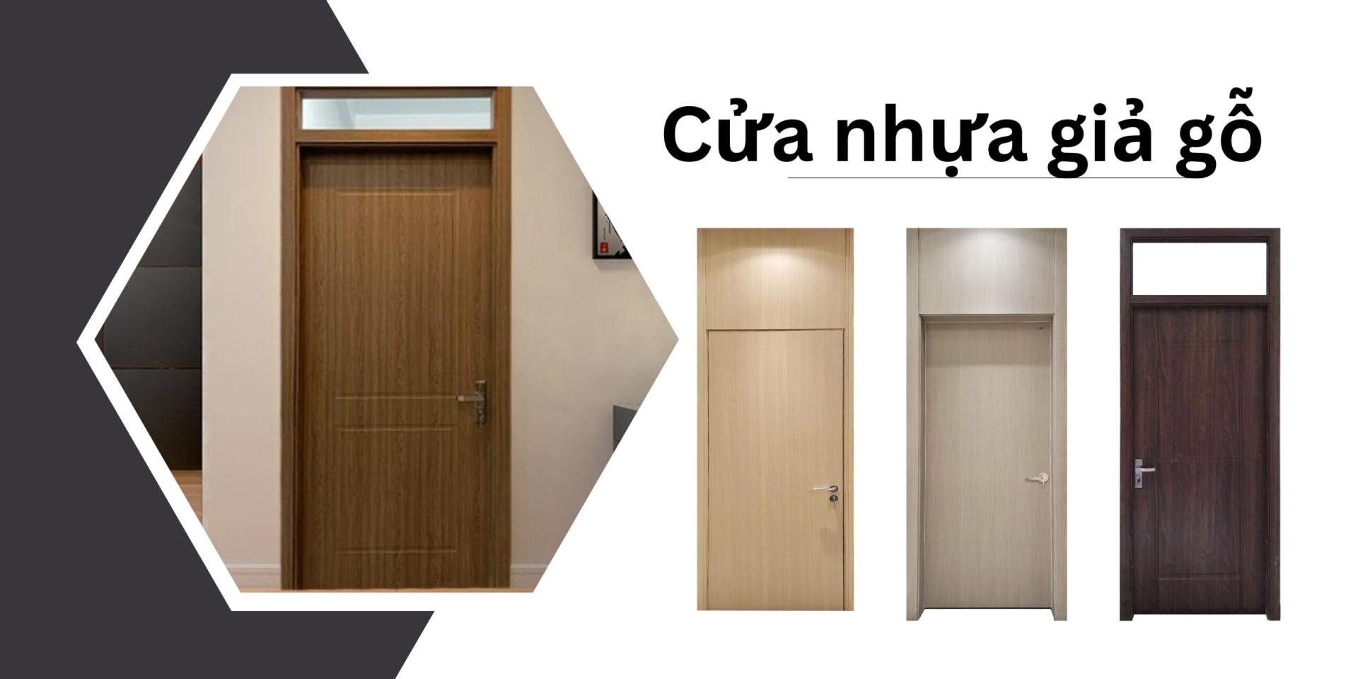 Mẫu cửa nhựa vân gỗ có tích hợp ô fix