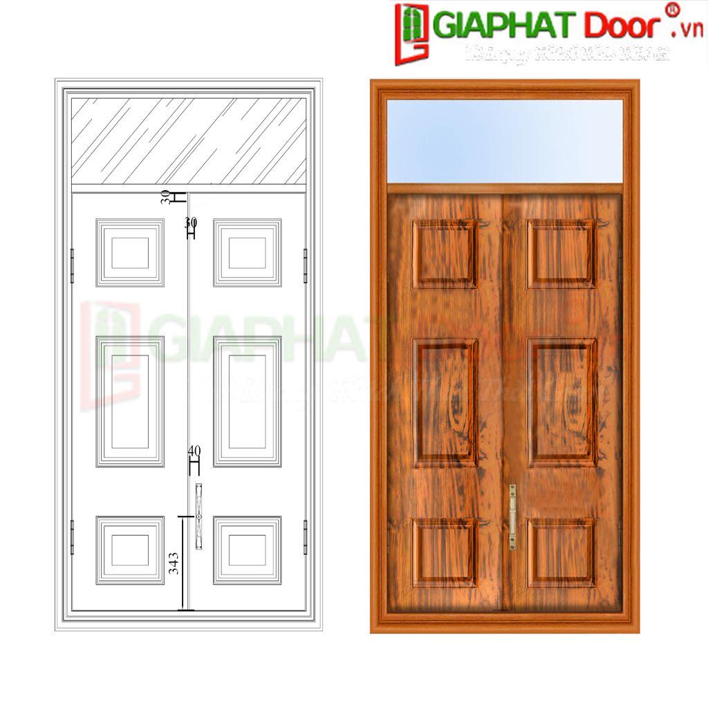 Mẫu cửa thép vân gỗ Mẫu cửa thép vân gỗ