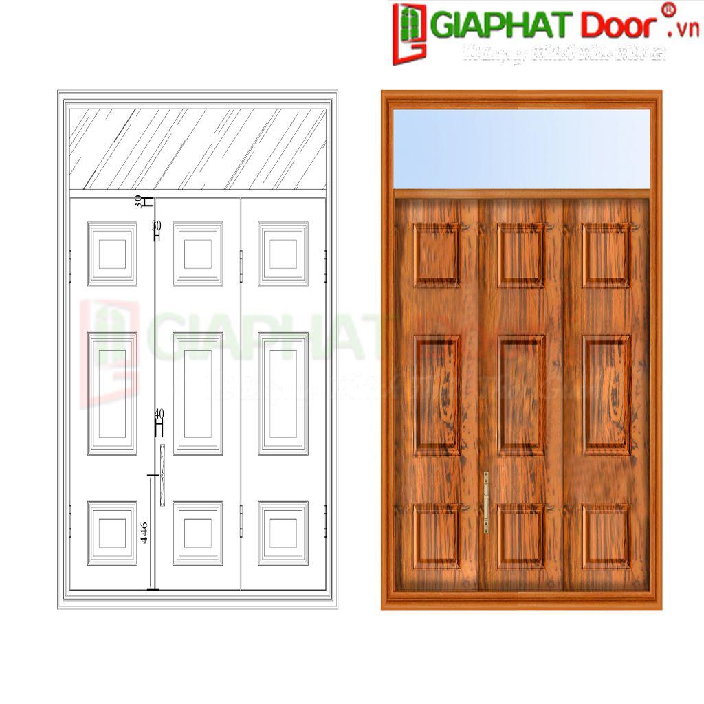 Mẫu cửa thép vân gỗ Mẫu cửa thép vân gỗ