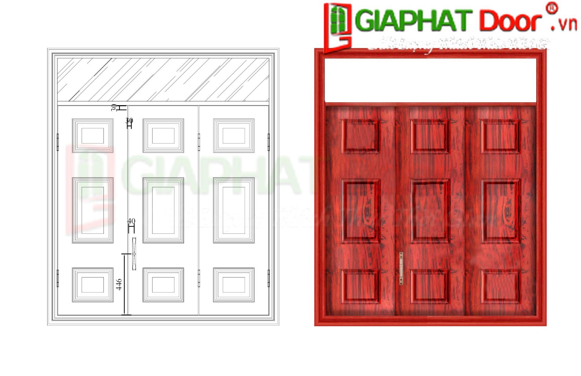 Mẫu cửa thép vân gỗ Mẫu cửa thép vân gỗ