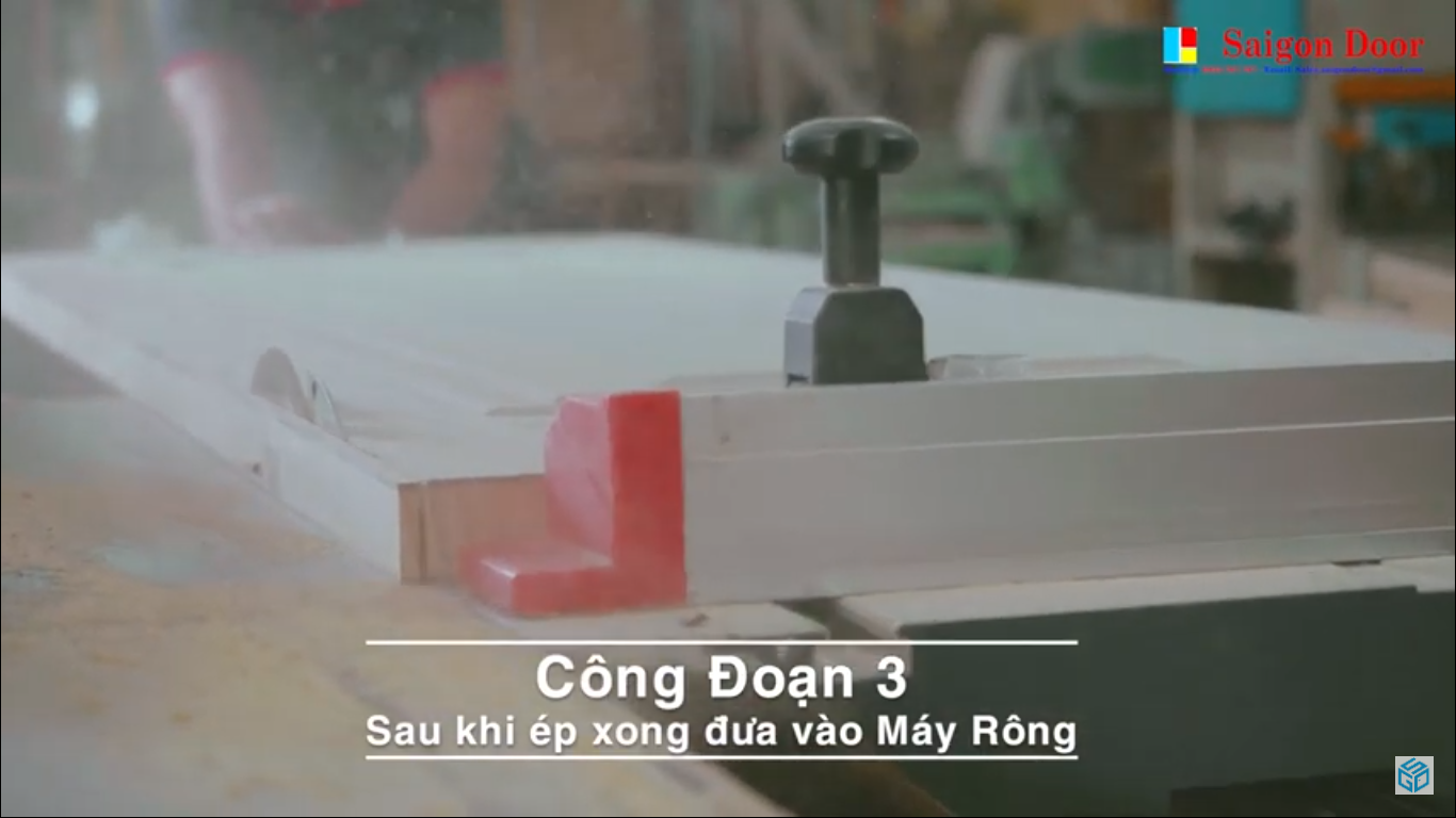 Sau khi ép xong đưa vào máy rông