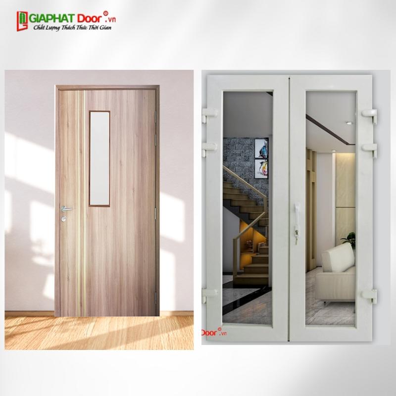 So sánh mẫu cửa nhựa lõi thép và cửa composite 