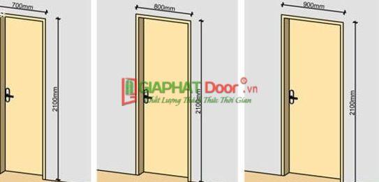Mẫu cửa phòng ngủ kích thước phù hợp