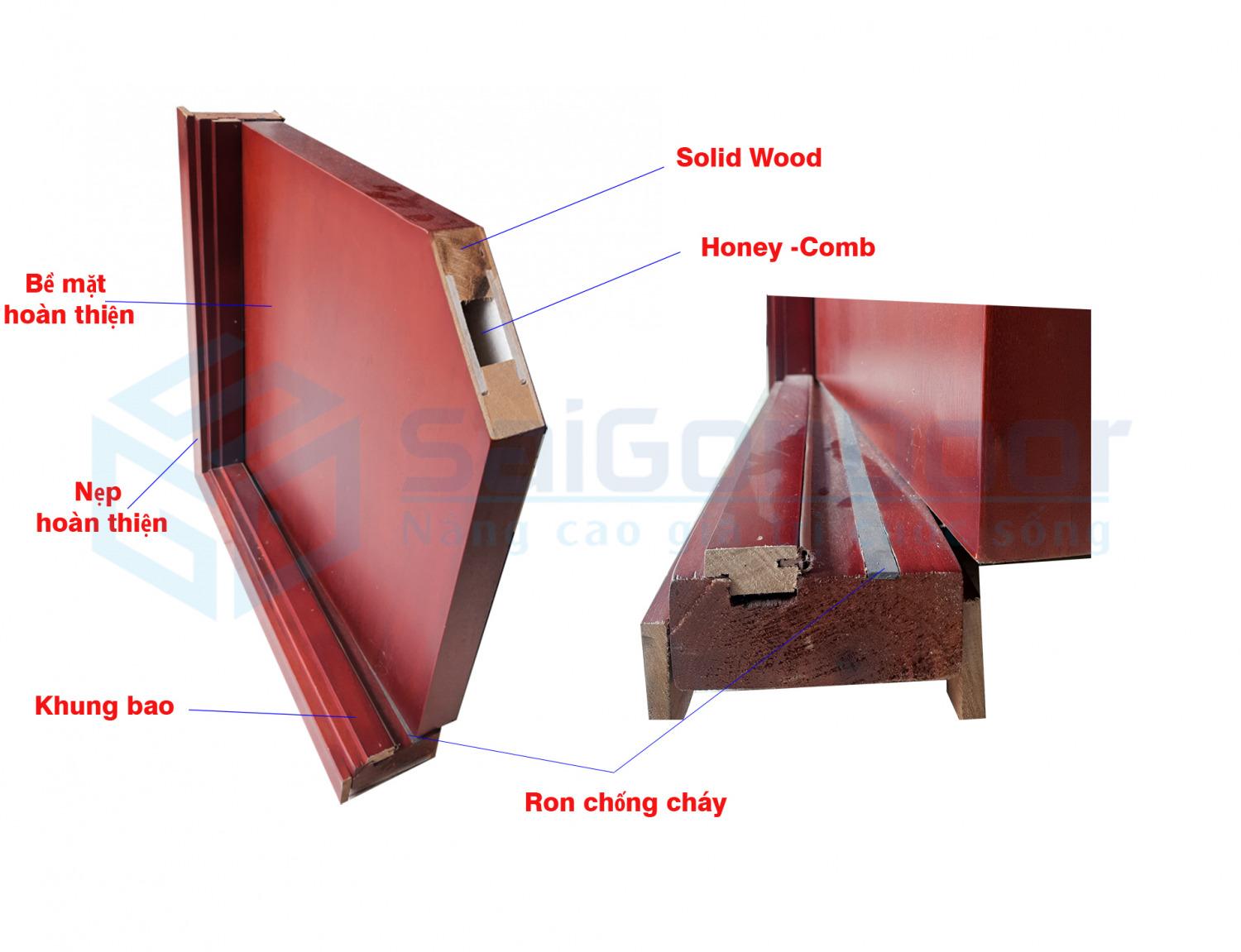 Cấu tạo cửa gỗ chống cháy của SaiGonDoor
