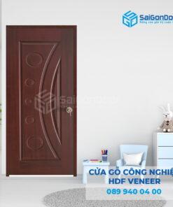 Cửa Gỗ HDF Veneer 1K-Căm Xe-SGD