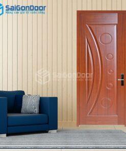 Cửa Gỗ HDF Veneer 1K sapele-HDFV-SGD