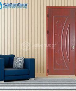 Cửa Gỗ HDF Veneer 1K-xoan dap-HDFV-SGD