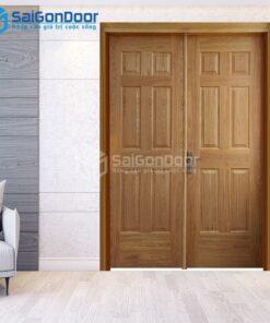 Cửa Gỗ HDF Veneer 2 canh 12A-ASH-HDFV-SGD