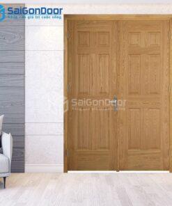 Cửa Gỗ HDF Veneer 2 canh 12A-Sồi-HDFV-SGD