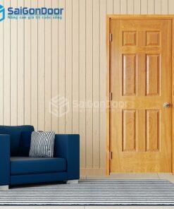 Cửa Gỗ HDF Veneer 6A-Sồi 2-HDFV-SGD