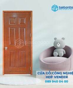 Cửa Gỗ HDF Veneer 6A-Xoan Đào-SGD