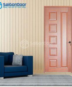 Cửa Gỗ HDF Veneer 6B-Căm Xe-HDFV-SGD