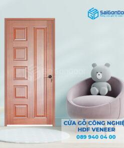 Cửa Gỗ HDF Veneer 6B-Căm Xe-SGD